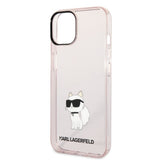 Husa pentru iPhone 14 Plus, Karl Lagerfeld Hardcase (KLHCP14MHNCHTCP), roz