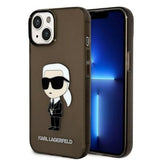 Husa pentru iPhone 14 Plus, Karl Lagerfeld Hardcase (KLHCP14MHNIKTCK), negru
