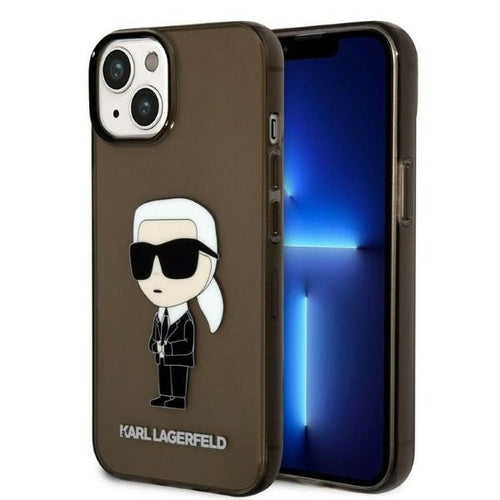 Husa pentru iPhone 14 Plus, Karl Lagerfeld Hardcase (KLHCP14MHNIKTCK), negru