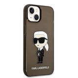 Husa pentru iPhone 14 Plus, Karl Lagerfeld Hardcase (KLHCP14MHNIKTCK), negru