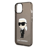 Husa pentru iPhone 14 Plus, Karl Lagerfeld Hardcase (KLHCP14MHNIKTCK), negru