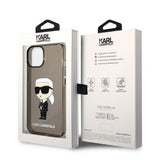 Husa pentru iPhone 14 Plus, Karl Lagerfeld Hardcase (KLHCP14MHNIKTCK), negru