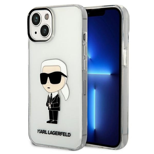 Husa pentru iPhone 14 Plus, Karl Lagerfeld Hardcase Transparent (KLHCP14MHNIKTCT), transparenta