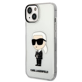 Husa pentru iPhone 14 Plus, Karl Lagerfeld Hardcase Transparent (KLHCP14MHNIKTCT), transparenta