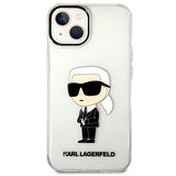 Husa pentru iPhone 14 Plus, Karl Lagerfeld Hardcase Transparent (KLHCP14MHNIKTCT), transparenta