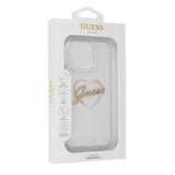 Husa pentru iPhone 16 Pro Max, Guess Hardcase IML Heart (GUHCP16XHCHGSPT), transparenta