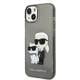 Husa pentru iPhone 14 Plus, Karl Lagerfeld Hardcase Glitter (KLHCP14MHNKCTGK), negru