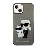 Husa pentru iPhone 14 Plus, Karl Lagerfeld Hardcase Glitter (KLHCP14MHNKCTGK), negru