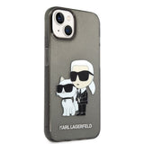 Husa pentru iPhone 14 Plus, Karl Lagerfeld Hardcase Glitter (KLHCP14MHNKCTGK), negru