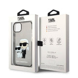 Husa pentru iPhone 14 Plus, Karl Lagerfeld Hardcase Glitter (KLHCP14MHNKCTGK), negru