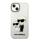Husa pentru iPhone 14 Plus, Karl Lagerfeld Hardcase Glitter (KLHCP14MHNKCTGT), transparenta