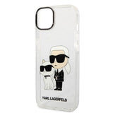 Husa pentru iPhone 14 Plus, Karl Lagerfeld Hardcase Glitter (KLHCP14MHNKCTGT), transparenta