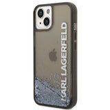 Husa pentru iPhone 14 Plus, Karl Lagerfeld Hardcase Liquid Glitter (KLHCP14MLCKVK), negru