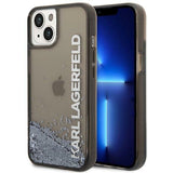 Husa pentru iPhone 14 Plus, Karl Lagerfeld Hardcase Liquid Glitter (KLHCP14MLCKVK), negru