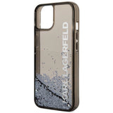 Husa pentru iPhone 14 Plus, Karl Lagerfeld Hardcase Liquid Glitter (KLHCP14MLCKVK), negru