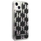Husa pentru iPhone 14 Plus, Karl Lagerfeld Hardcase Liquid Glitter (KLHCP14MLMNMK), negru