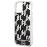Husa pentru iPhone 14 Plus, Karl Lagerfeld Hardcase Liquid Glitter (KLHCP14MLMNMK), negru