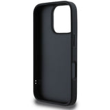 Husa pentru iPhone 16 Pro, Guess Quilted Metal Logo (GUHCP16LPSQSQSK), negru