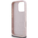 Husa pentru iPhone 16 Pro, Guess Quilted Metal Logo (GUHCP16LPSQSQSP), roz