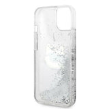 Husa pentru iPhone 14 Plus, Karl Lagerfeld Hardcase Glitter (KLHCP14MLNCHCS), argintiu