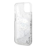 Husa pentru iPhone 14 Plus, Karl Lagerfeld Hardcase Glitter (KLHCP14MLNKHCH), argintiu