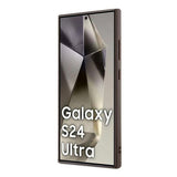 Husa pentru Samsung Galaxy S24 Ultra, Guess Hardcase 4G Metal Gold Logo (GUHCS24LG4GFBR), maro