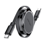 Cablu Acefast de date (C13-03), Type-C to Type-C, 60W, Dual Retraction Charging Cablu de date, Incarcare rapida, 0.8m, negru