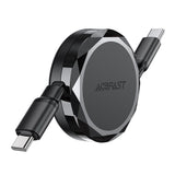Cablu Acefast de date (C13-03), Type-C to Type-C, 60W, Dual Retraction Charging Cablu de date, Incarcare rapida, 0.8m, negru