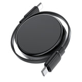 Cablu Acefast de date (C13-03), Type-C to Type-C, 60W, Dual Retraction Charging Cablu de date, Incarcare rapida, 0.8m, negru