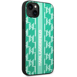 Husa pentru iPhone 14 Plus, Karl Lagerfeld Hardcase Monogram (KLHCP14MPGKLSKN), verde