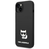Husa pentru iPhone 14 Plus, Karl Lagerfeld Silicone (KLHCP14MSLCTBK), negru
