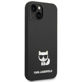 Husa pentru iPhone 14 Plus, Karl Lagerfeld Silicone (KLHCP14MSLCTBK), negru