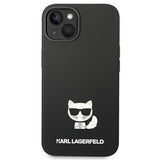 Husa pentru iPhone 14 Plus, Karl Lagerfeld Silicone (KLHCP14MSLCTBK), negru
