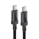 Cablu Acefast de date (C12-03), Type-C to Type-C, 60W, High-Speed Charging, 1.2m, negru