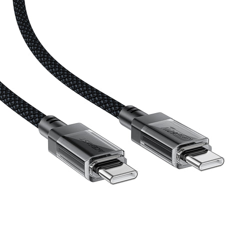Cablu Acefast de date (C12-03), Type-C to Type-C, 60W, High-Speed Charging, 1.2m, negru