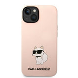 Husa pentru iPhone 14 Plus, Karl Lagerfeld Silicone (KLHCP14MSNCHBCP), roz