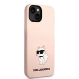 Husa pentru iPhone 14 Plus, Karl Lagerfeld Silicone (KLHCP14MSNCHBCP), roz