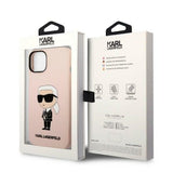 Husa pentru iPhone 14 Plus, Karl Lagerfeld Silicone (KLHCP14MSNIKBCP), roz