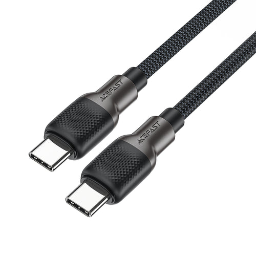 Cablu Acefast de date (C10-03), Type-C to Type-C, 60W, High-Speed Charging, 1.2m, negru