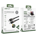 Cablu Acefast de date (C10-03), Type-C to Type-C, 60W, High-Speed Charging, 1.2m, negru