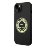 Husa pentru iPhone 14 Plus, Karl Lagerfeld Silicone (KLHCP14MSRSGRCK), negru