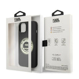 Husa pentru iPhone 14 Plus, Karl Lagerfeld Silicone (KLHCP14MSRSGRCK), negru