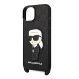 Husa pentru iPhone 14 Plus, Karl Lagerfeld Hardcase Monogram (KLHCP14MSTKMK), alb
