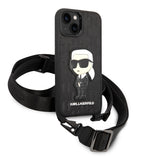 Husa pentru iPhone 14 Plus, Karl Lagerfeld Hardcase Monogram (KLHCP14MSTKMK), alb