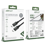 Cablu Acefast de date (C9-03), Type-C to Type-C, Incarcare rapida, 60W, 1.2m, negru