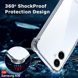 Husa pentru Samsung Galaxy A06 4G, Techsuit Shockproof Clear Silicone, transparenta
