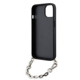 Husa pentru iPhone 14, Karl Lagerfeld Saffiano Monogram Chain (KLHCP14SSACKLHPK), negru