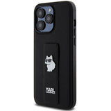 Husa pentru iPhone 14 Pro Max, Karl Lagerfeld Saffiano Gripstand (KLHCP14XGSACHPK), negru