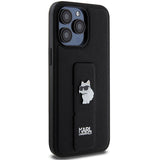 Husa pentru iPhone 14 Pro Max, Karl Lagerfeld Saffiano Gripstand (KLHCP14XGSACHPK), negru