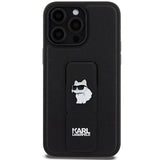 Husa pentru iPhone 14 Pro Max, Karl Lagerfeld Saffiano Gripstand (KLHCP14XGSACHPK), negru